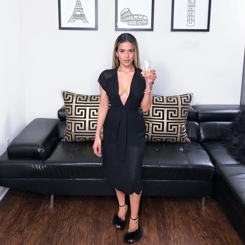 Reformation, Dress, Midi, black